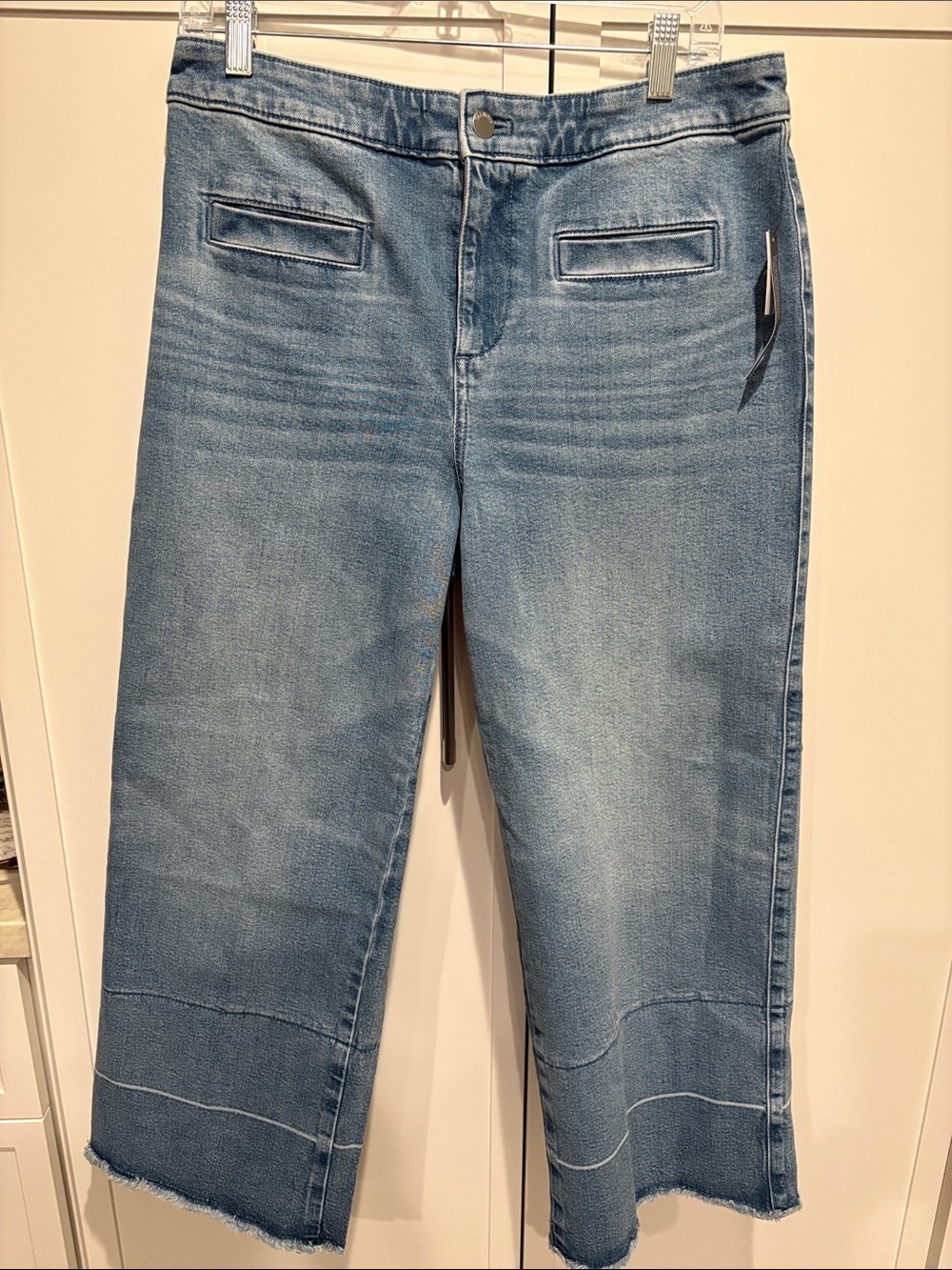 Talbots Light Blue Cropped Wide-Leg Jeans